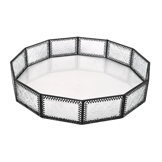 12" Etched Round Glass Tray by Ashland®